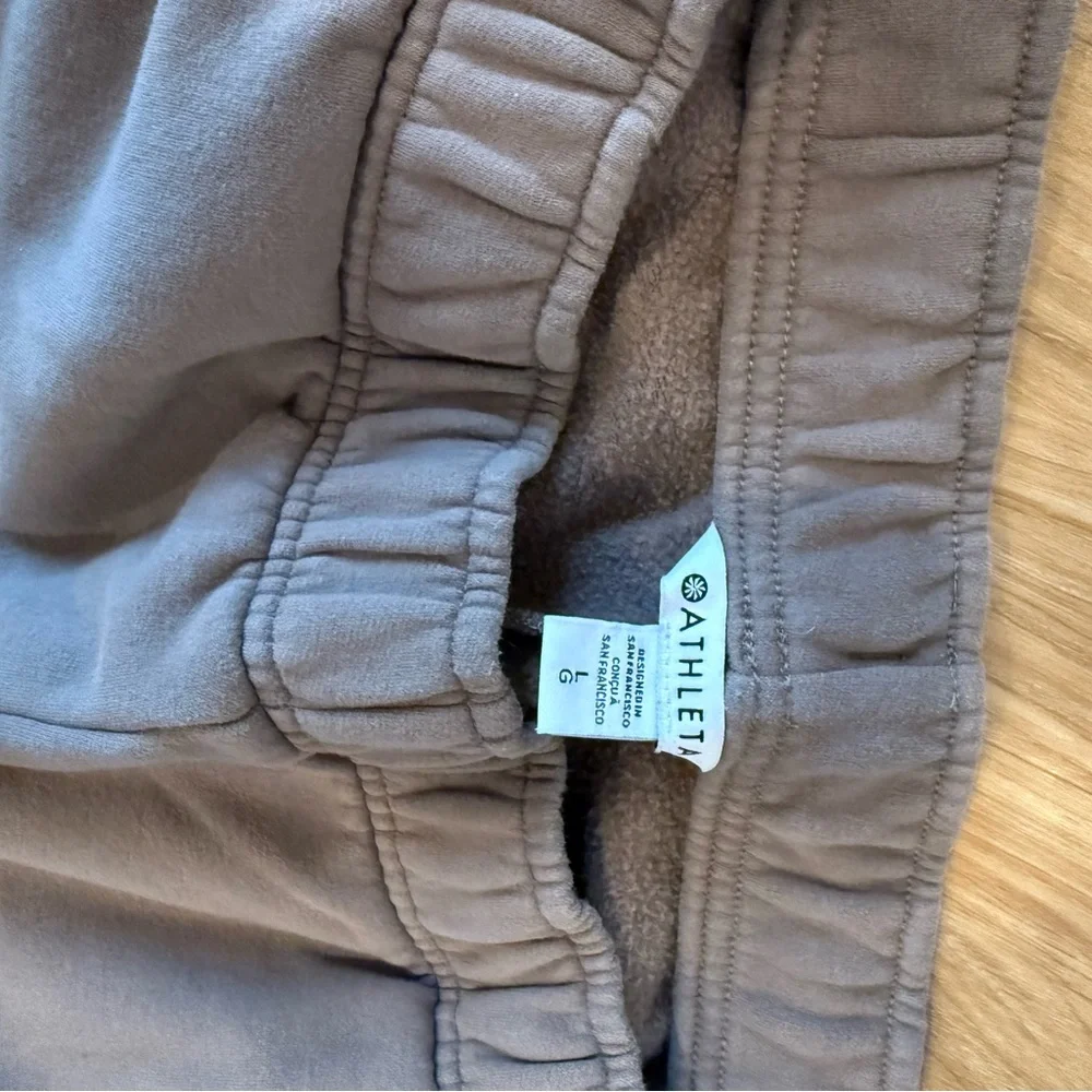 Athleta Women's Taupe Joggers - Picture 2 of 4